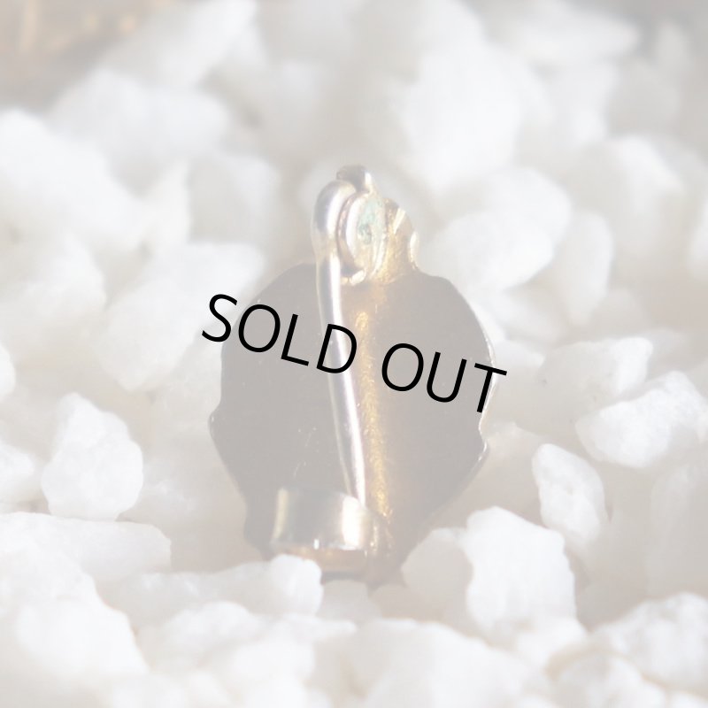 USAヴィンテージクリスチャンクロス盾型ピンバッジ水色｜アンティークピンズライトブルー十字架/シールド