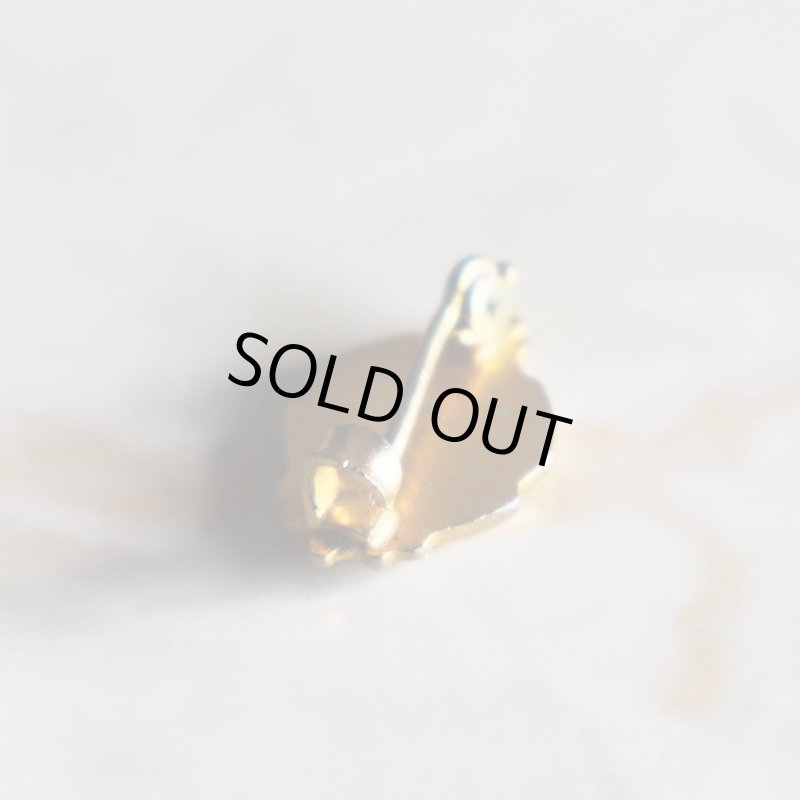 USAヴィンテージクリスチャンクロス盾型ピンバッジ水色｜アンティークピンズライトブルー十字架/シールド