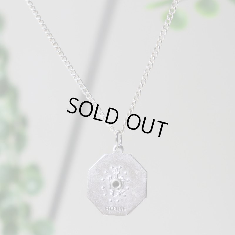 アンティークジュエリー｜ヴィンテージ不思議のメダイ聖母マリアネックレス白蝶貝& STERLING SILVER・マザーオブパールペンダント