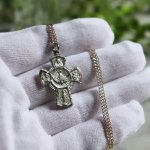 アンティークジュエリー｜ヴィンテージSTERLING SILVER 4Way Cross十字架ペンダントネックレス聖心・聖人・不思議のメダイ