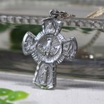 アンティークジュエリー｜ヴィンテージSTERLING SILVER 4Way Cross十字架ペンダントネックレス聖心・聖人・不思議のメダイ