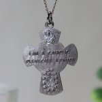 アンティークジュエリー｜ヴィンテージSTERLING SILVER 4Way Cross十字架ペンダントネックレス聖心・聖人・不思議のメダイ