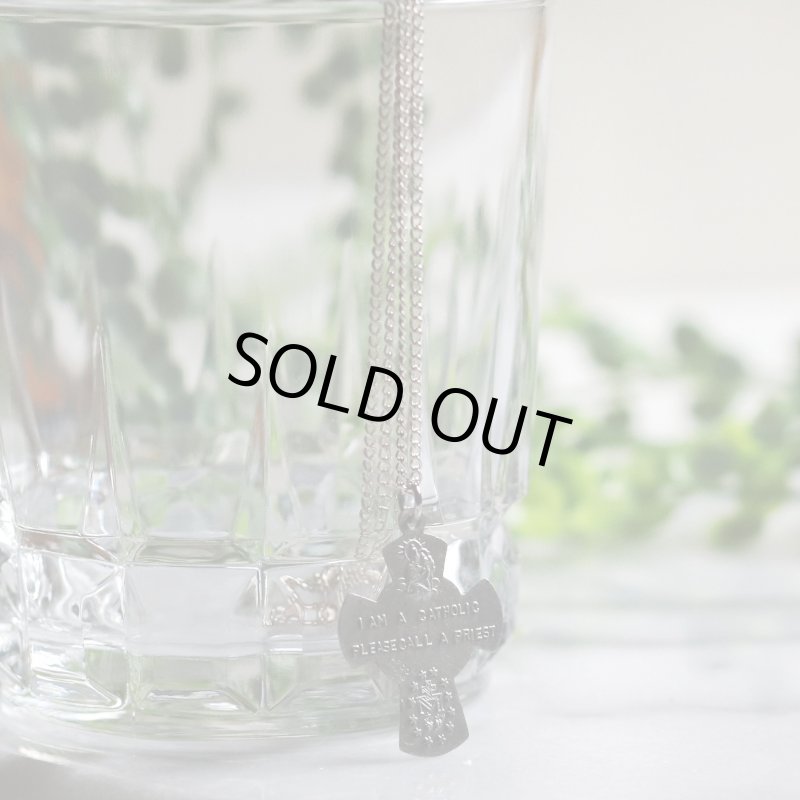 アンティークジュエリー｜ヴィンテージSTERLING SILVER 4Way Cross十字架ペンダントネックレス聖心・聖人・不思議のメダイ