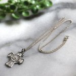 アンティークジュエリー｜ヴィンテージSTERLING SILVER 4Way Cross十字架ペンダントネックレス聖心・聖人・不思議のメダイ