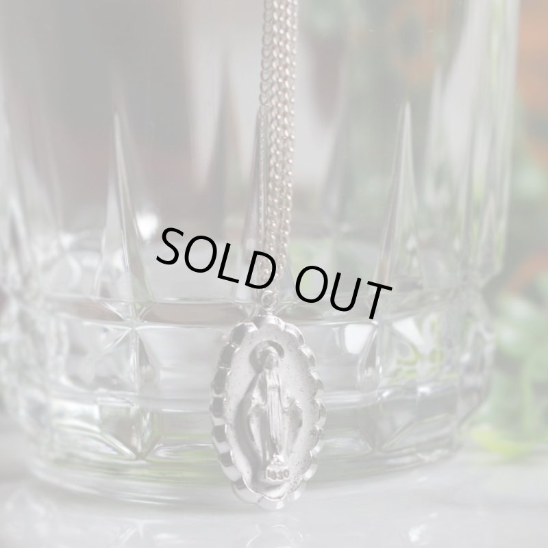 【STERLING SILVER】アンティークジュエリー｜USAヴィンテージ不思議のメダイ聖母マリアのペンダントネックレス