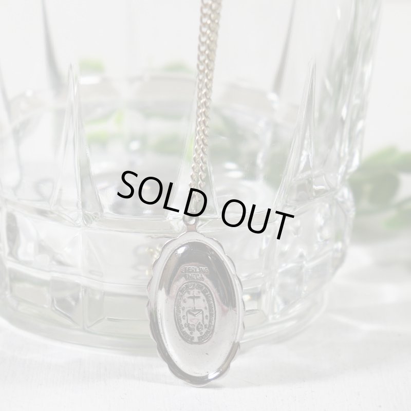 【STERLING SILVER】アンティークジュエリー｜USAヴィンテージ不思議のメダイ聖母マリアのペンダントネックレス