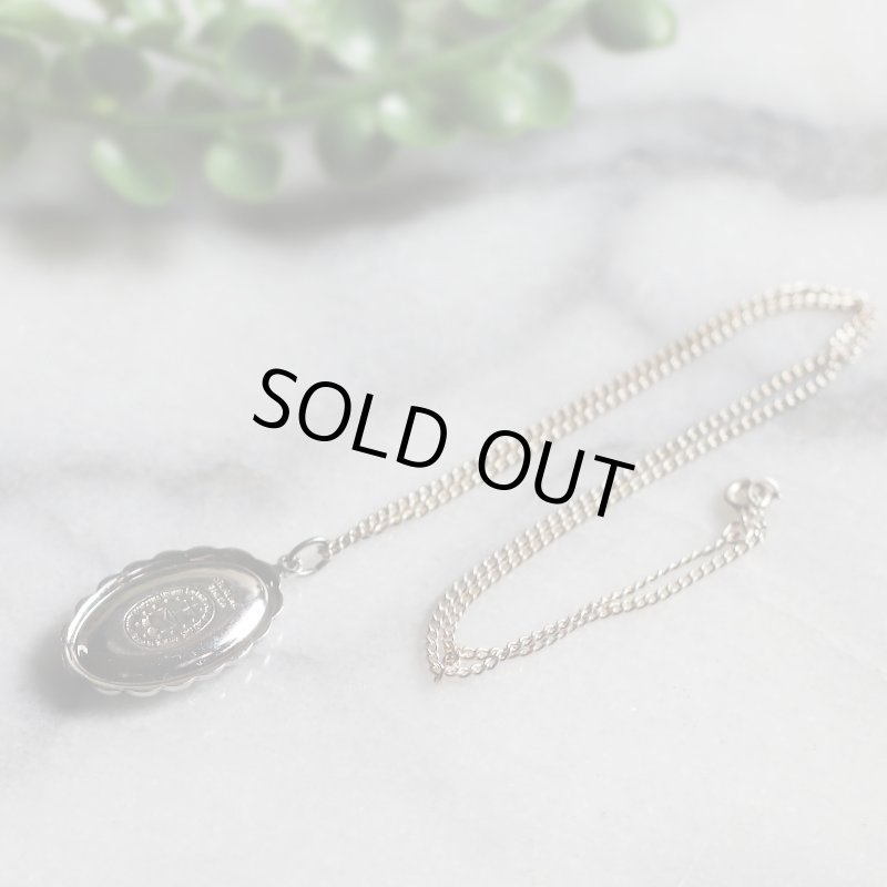 【STERLING SILVER】アンティークジュエリー｜USAヴィンテージ不思議のメダイ聖母マリアのペンダントネックレス