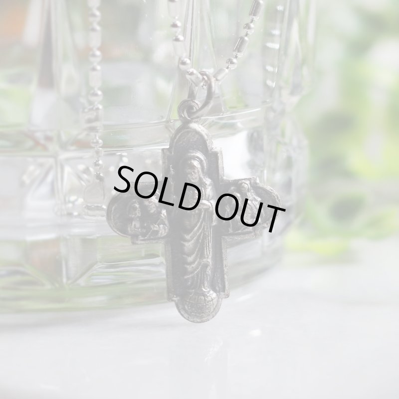 アンティークジュエリー｜イタリアヴィンテージ4way Cross十字架聖人メダイペンダントネックレス・聖品Sacred Heart Auto League