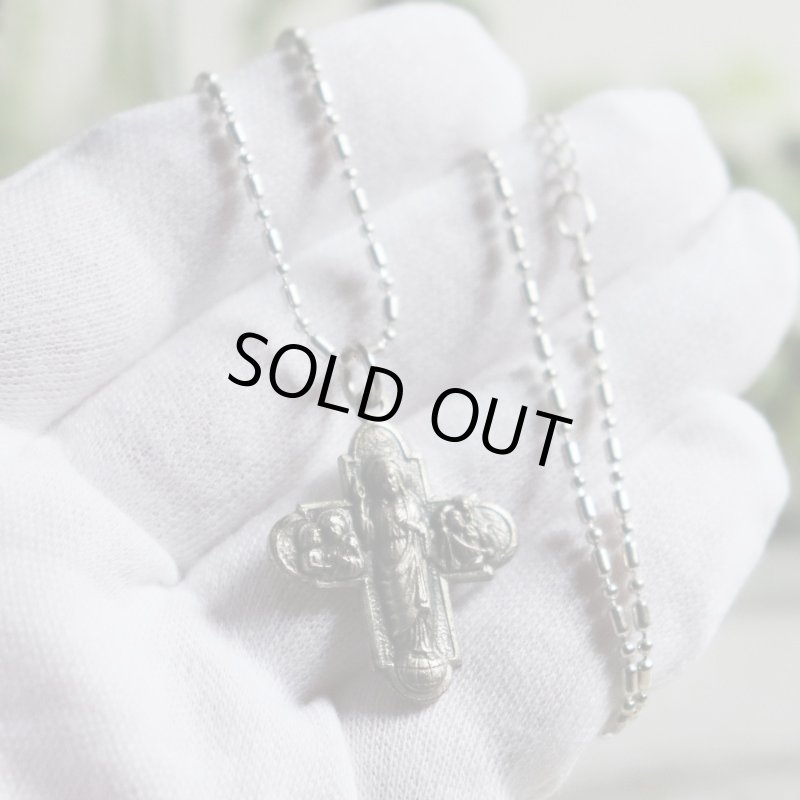 アンティークジュエリー｜イタリアヴィンテージ4way Cross十字架聖人メダイペンダントネックレス・聖品Sacred Heart Auto League