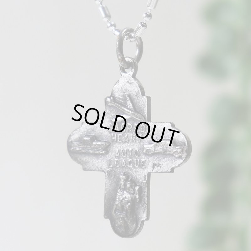 アンティークジュエリー｜イタリアヴィンテージ4way Cross十字架聖人メダイペンダントネックレス・聖品Sacred Heart Auto League