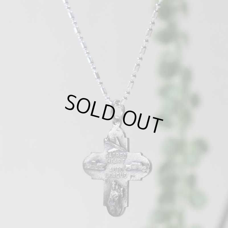 アンティークジュエリー｜イタリアヴィンテージ4way Cross十字架聖人メダイペンダントネックレス・聖品Sacred Heart Auto League