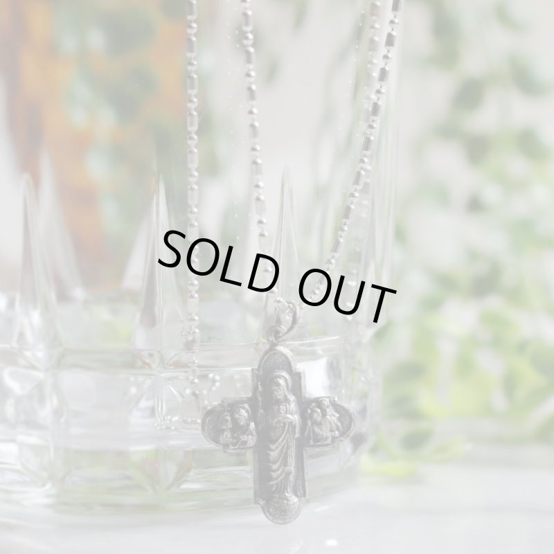 アンティークジュエリー｜イタリアヴィンテージ4way Cross十字架聖人メダイペンダントネックレス・聖品Sacred Heart Auto League