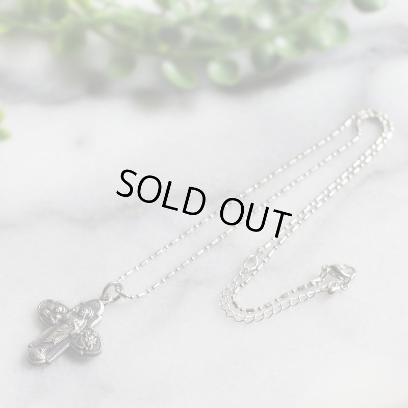 アンティークジュエリー｜イタリアヴィンテージ4way Cross十字架聖人メダイペンダントネックレス・聖品Sacred Heart Auto League