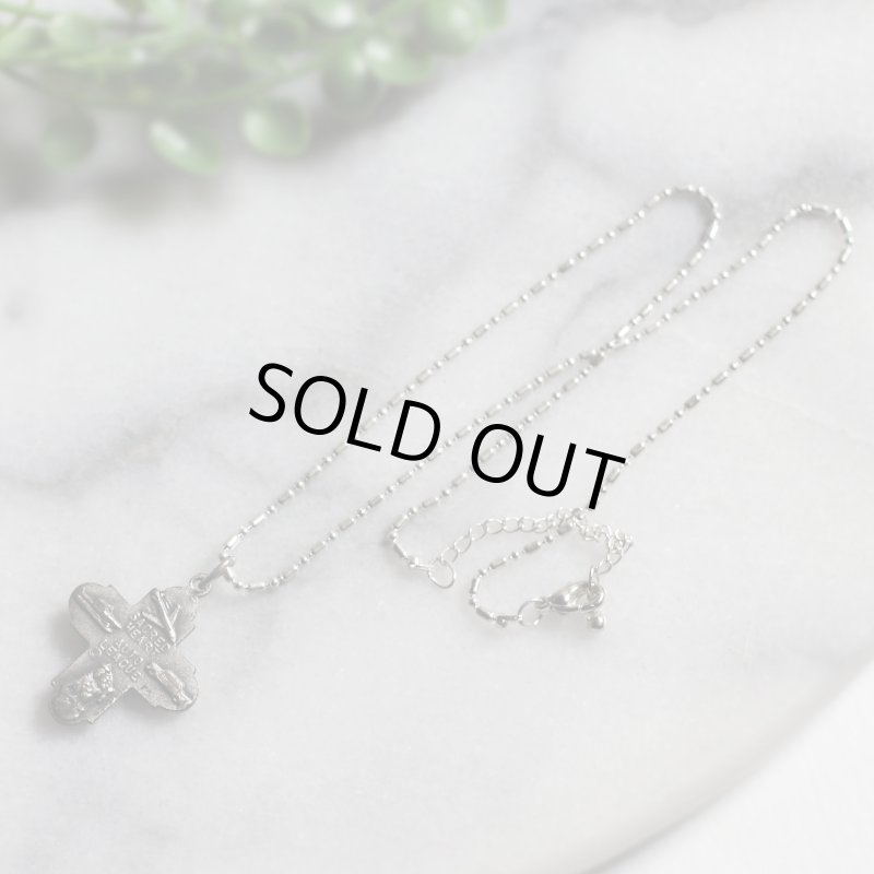 アンティークジュエリー｜イタリアヴィンテージ4way Cross十字架聖人メダイペンダントネックレス・聖品Sacred Heart Auto League