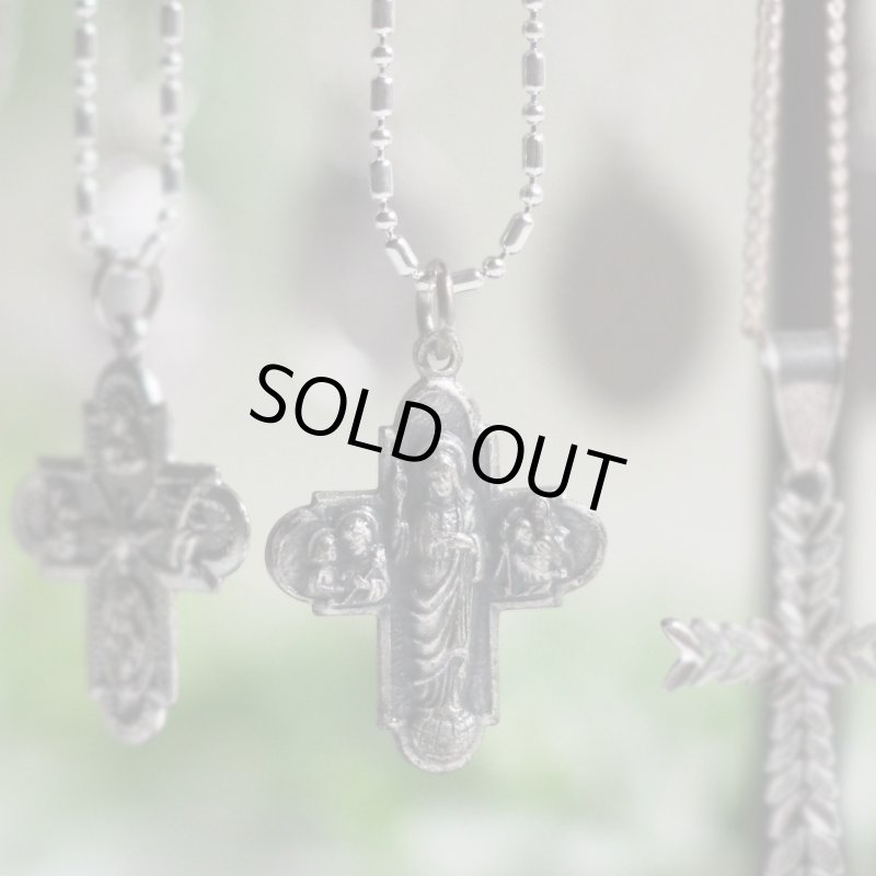 アンティークジュエリー｜イタリアヴィンテージ4way Cross十字架聖人メダイペンダントネックレス・聖品Sacred Heart Auto League