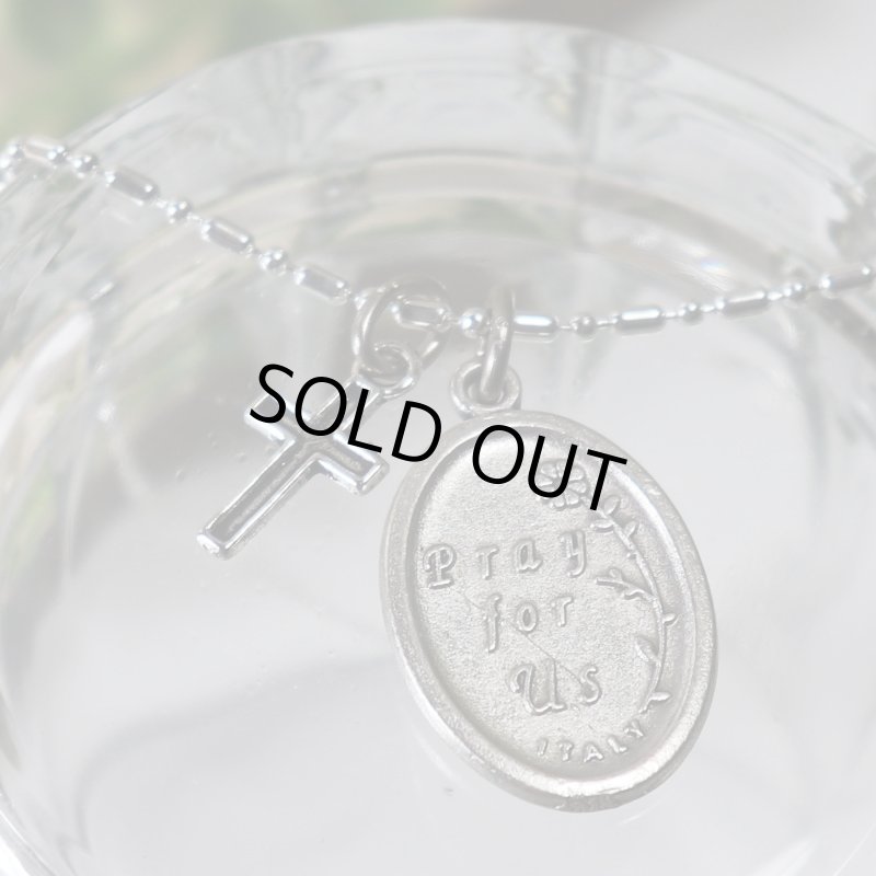 アンティークジュエリー｜イタリア製絶えざる御助けの聖母・マリアメダイペンダントネックレス・カトリック聖母子・生神女