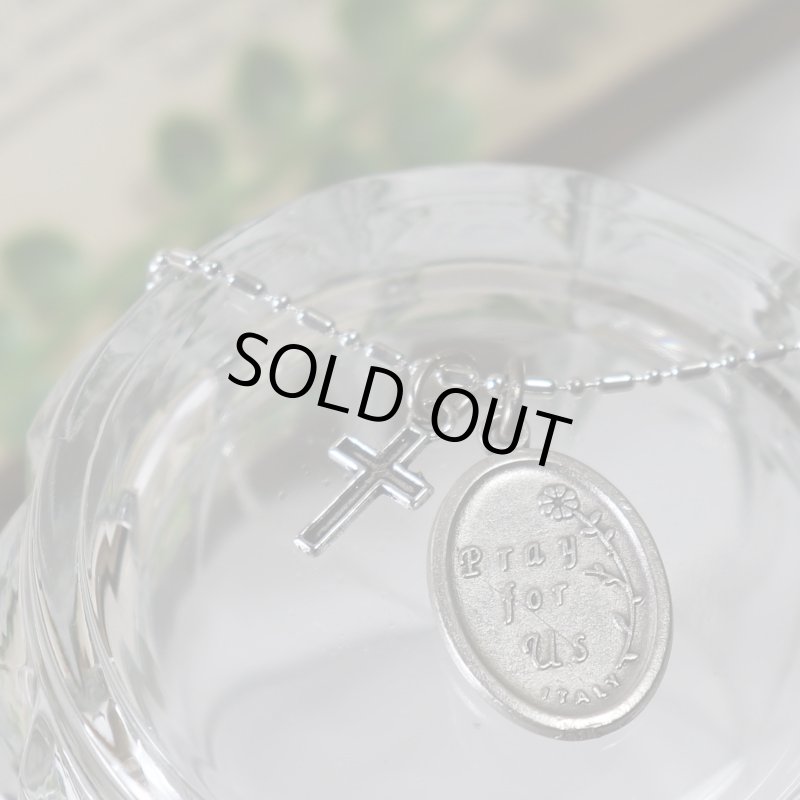 アンティークジュエリー｜イタリア製絶えざる御助けの聖母・マリアメダイペンダントネックレス・カトリック聖母子・生神女