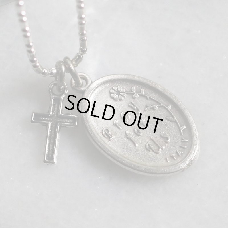 アンティークジュエリー｜イタリア製絶えざる御助けの聖母・マリアメダイペンダントネックレス・カトリック聖母子・生神女