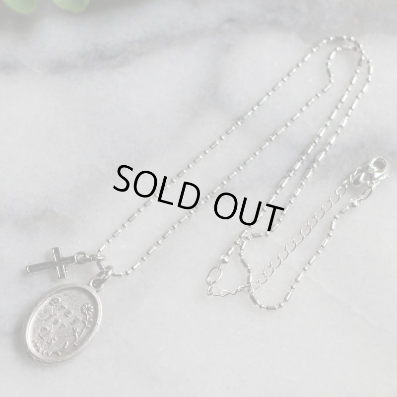 アンティークジュエリー｜イタリア製絶えざる御助けの聖母・マリアメダイペンダントネックレス・カトリック聖母子・生神女