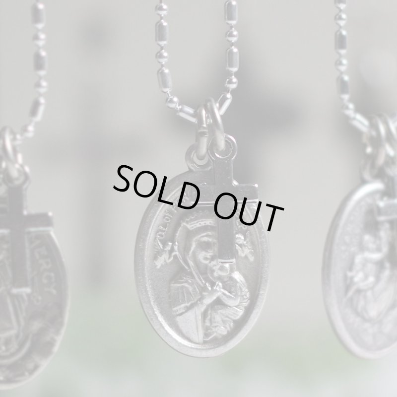 アンティークジュエリー｜イタリア製絶えざる御助けの聖母・マリアメダイペンダントネックレス・カトリック聖母子・生神女