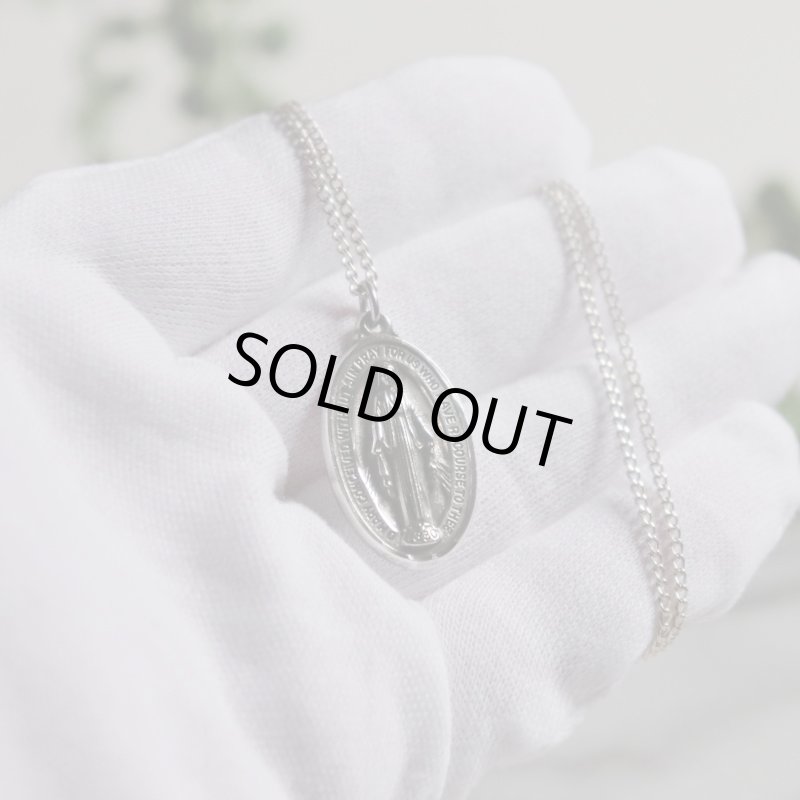 アンティークジュエリー|USAヴィンテージ不思議のメダイ聖母マリアのペンダントネックレスSTERLING SILVER・CREEDC©