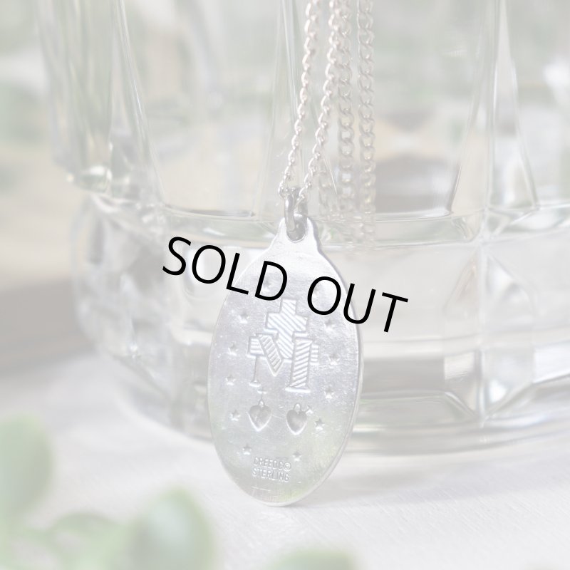 アンティークジュエリー|USAヴィンテージ不思議のメダイ聖母マリアのペンダントネックレスSTERLING SILVER・CREEDC©