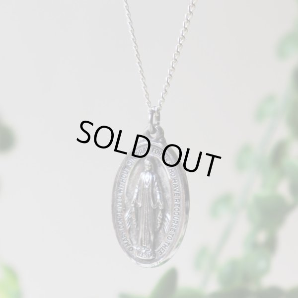 希少　アンティークメダイ 時代物　ペンダント　ネックレス 楽天市場】アンティオキアの聖マルガリタ シルバー アンティーク