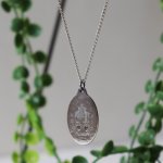 アンティークジュエリー｜USAヴィンテージ不思議のメダイ聖母マリアのペンダントネックレスSTERLING SILVER・CREEDC©