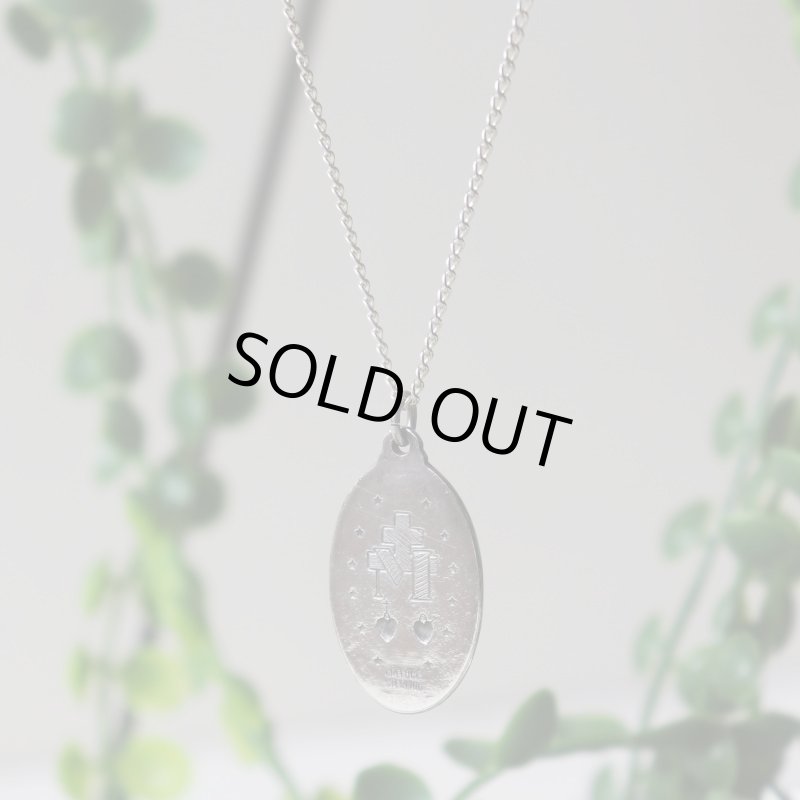 アンティークジュエリー|USAヴィンテージ不思議のメダイ聖母マリアのペンダントネックレスSTERLING SILVER・CREEDC©