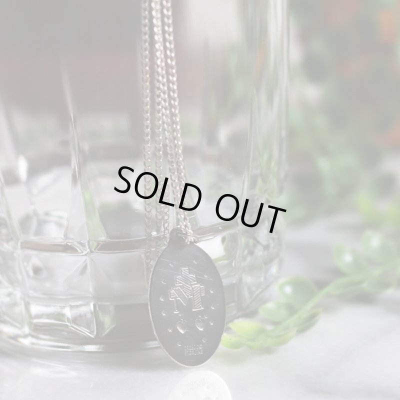 アンティークジュエリー|USAヴィンテージ不思議のメダイ聖母マリアのペンダントネックレスSTERLING SILVER・CREEDC©