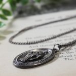 アンティークジュエリー｜USAヴィンテージ不思議のメダイ聖母マリアのペンダントネックレスSTERLING SILVER