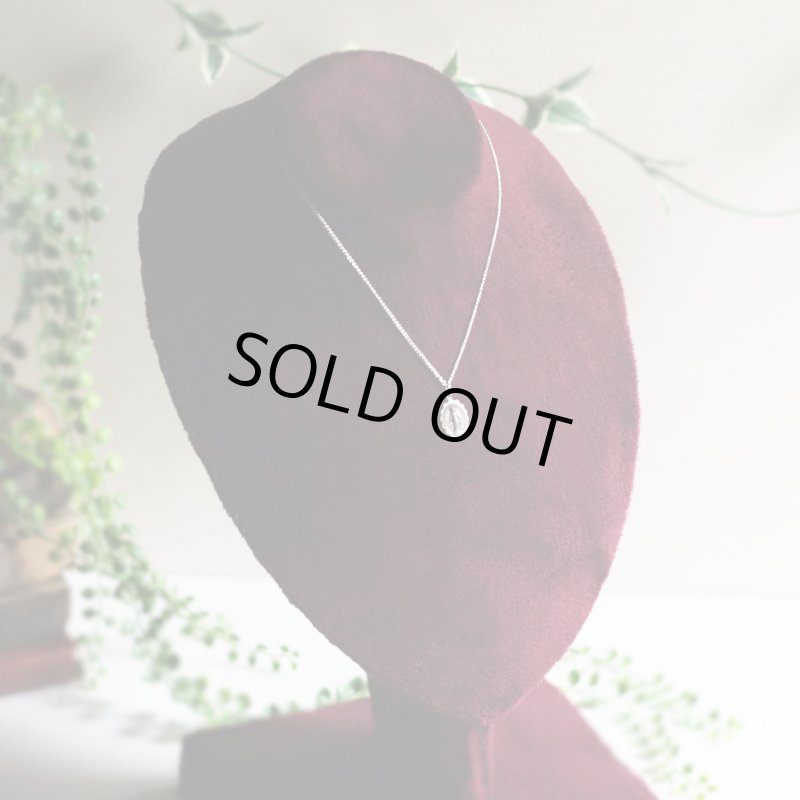 【STERLING SILVER】アンティークジュエリー｜USAヴィンテージ不思議のメダイ聖母マリアのミニペンダントネックレス