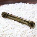 ヴィンテージUSミリタリーリボン略綬ピンバッジ紫橙｜米軍マリーン海兵隊予備役将校訓練弾パレードリボン略章