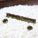 ヴィンテージUSミリタリーリボン略綬ピンバッジ紫橙｜米軍マリーン海兵隊予備役将校訓練弾パレードリボン略章