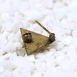 USAアールデコトライアングルブローチ10Kメッキピンバッジ｜アンティーク・ピンズ