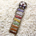 USAヴィンテージキリスト教日曜学校階級ブローチC.&M.A.・8th YEARバッジ｜サンデースクール・十字架ピンバッジ