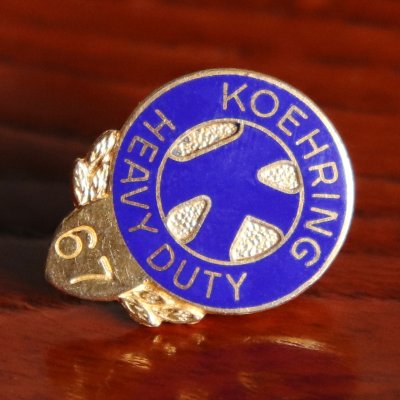 画像1: 希少USAヴィンテージKOEHRING HEAVY DUTYラペルピン｜建設重機企業ピンバッジ