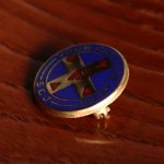 USAヴィンテージYOUR KINGDOM COME SCJブローチ｜エナメルピンバッジ