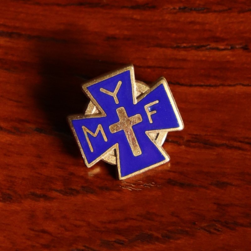 USAヴィンテージキリスト教MYFエナメルブローチ｜ラペルピン・ピンバッジ