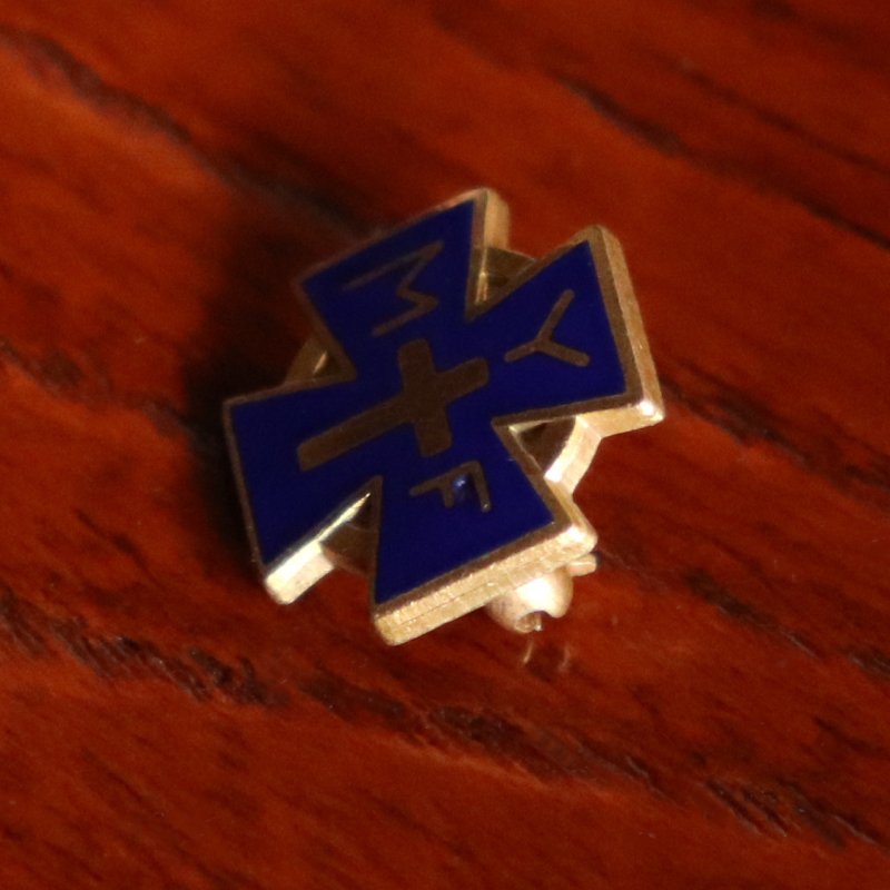 USAヴィンテージキリスト教MYFエナメルブローチ｜ラペルピン・ピンバッジ