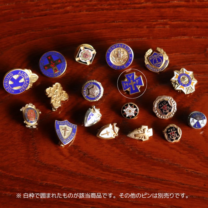 USAヴィンテージキリスト教MYFエナメルブローチ｜ラペルピン・ピンバッジ