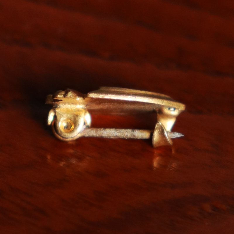 画像3: USAヴィンテージクリスチャンブローチ白｜キリスト教ピンバッジ十字架・ランプ (3)