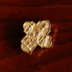 USAヴィンテージクリスチャンブローチ聖体拝領記念4Way Cross｜キリスト教ピンバッジ