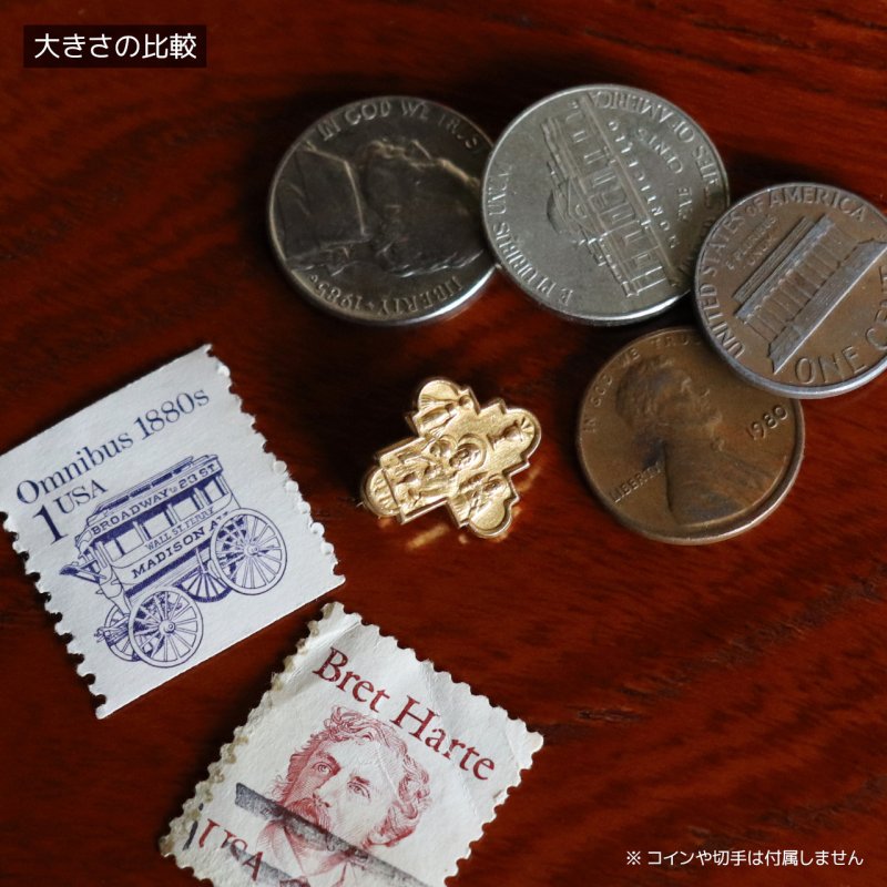 USAヴィンテージクリスチャンブローチ聖体拝領記念4Way Cross｜キリスト教ピンバッジ