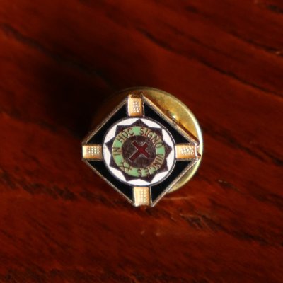 画像1: USAヴィンテージフリーメイソンテンプル騎士団階級ピンバッジ｜IN HOC SIGNO VINCES