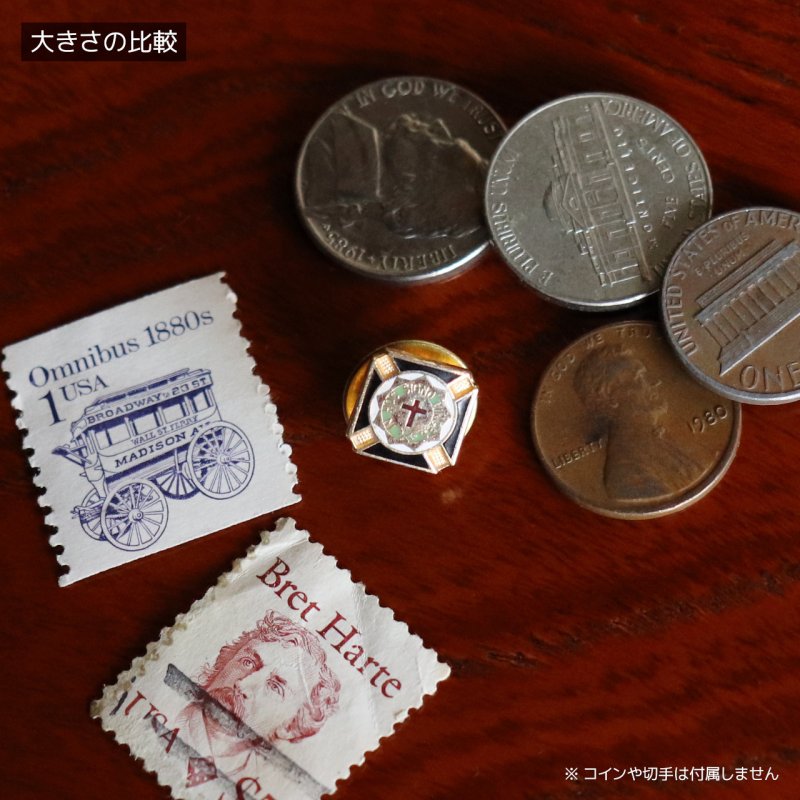 USAヴィンテージフリーメイソンテンプル騎士団階級ピンバッジ｜IN HOC SIGNO VINCES