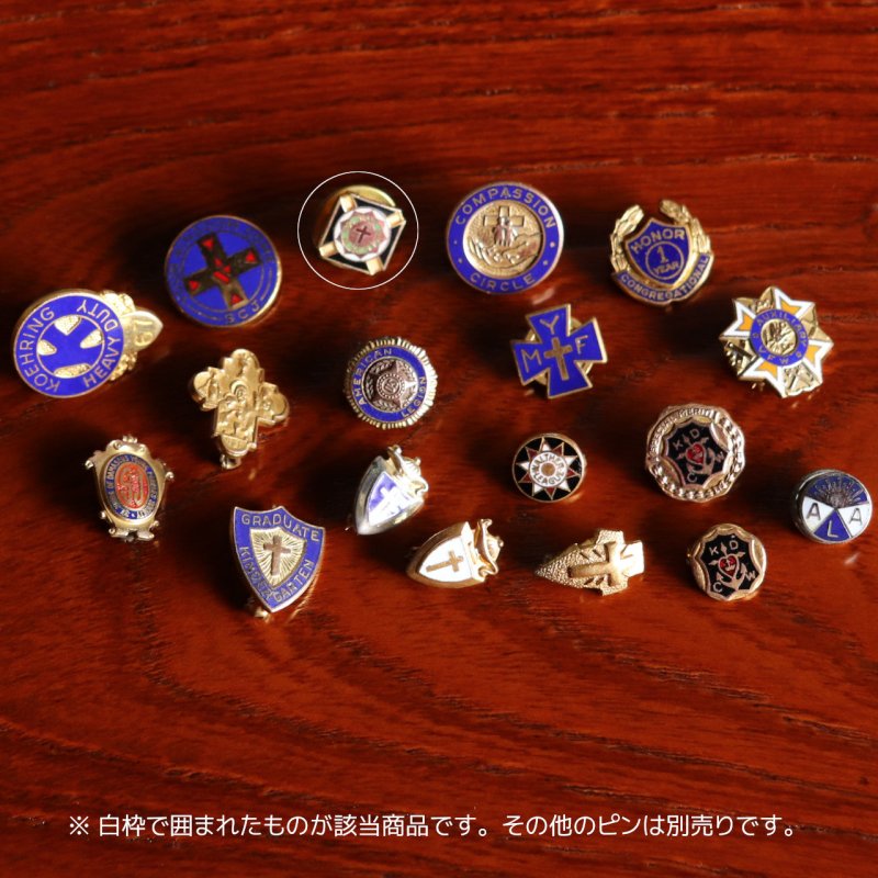 USAヴィンテージフリーメイソンテンプル騎士団階級ピンバッジ｜IN HOC SIGNO VINCES