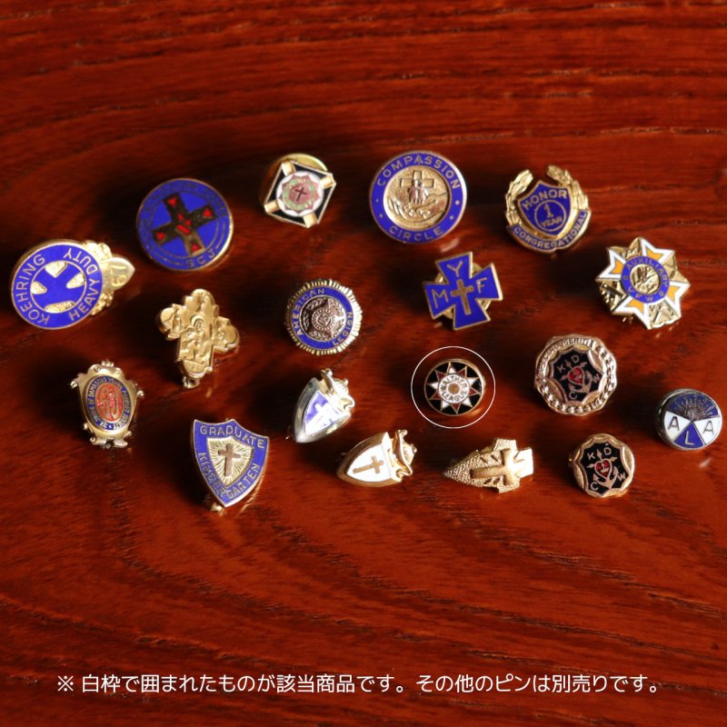 USAヴィンテージクリスチャンエナメルブローチWALTHER LEAGUE｜ルーテル教会派徽章ピンバッジ