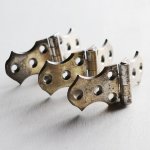 アンティーク建築金物・建具ハードウェア｜真鍮製丁番蝶番ヒンジ3枚セット
