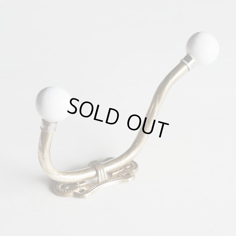 アンティーク真鍮・陶器建具金物｜ブラスコートフック・壁掛けダブルウォールフック